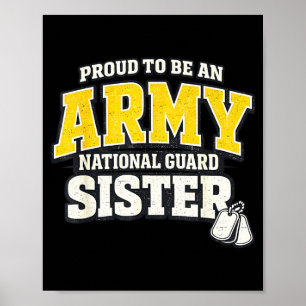 Poster Orgulhosa irmã da guarda nacional do exército famí