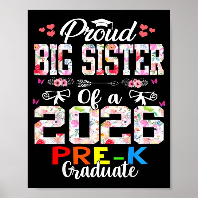 Poster Orgulhosa irmã mais velha de mães de graduados do  (Frente)