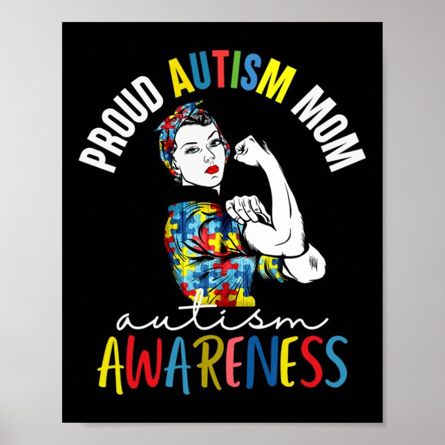 Poster Orgulhosa Mãe Autismo Aconselhamento Familiar Pres (Frente)