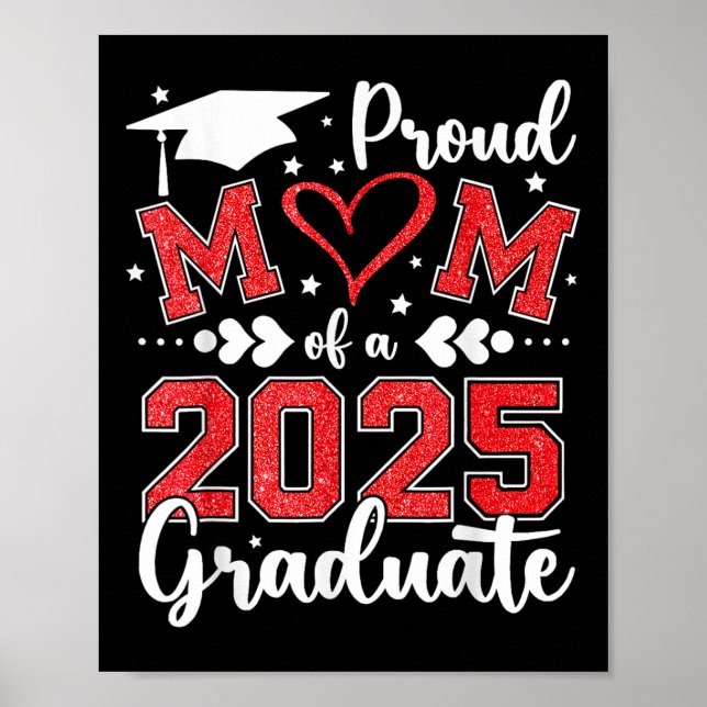 Poster Orgulhosa Mãe De Um Formando De 2025, Graduação 20 (Frente)
