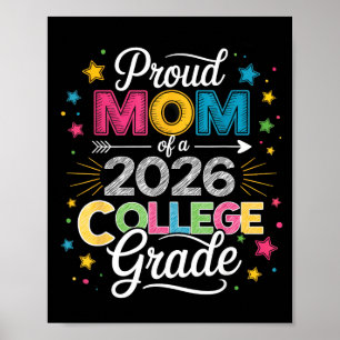 Poster Orgulhosa mãe de um graduado universitário da turm