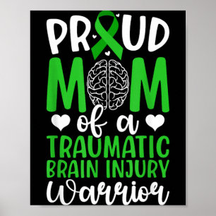 Poster Orgulhosa Mãe de um Guerreiro com Lesão Cerebral T