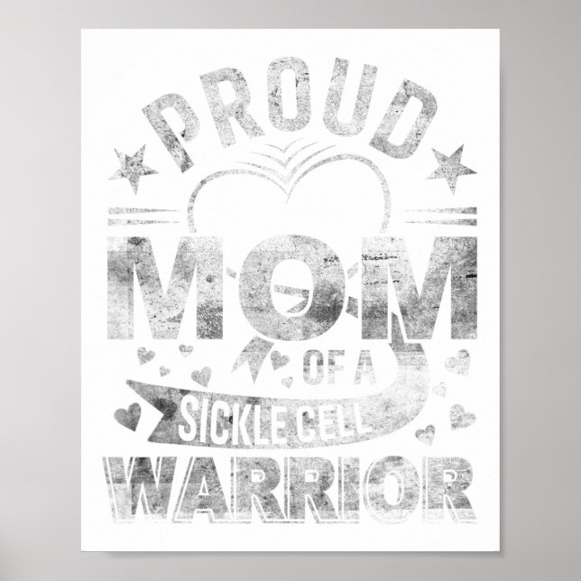 Poster Orgulhosa Mãe De Um Guerreiro De Células Falsiform (Frente)