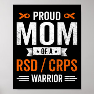 Poster Orgulhosa Mãe De Um Guerreiro De Rsd Crps Sensibil