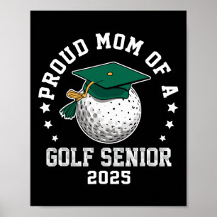 Poster Orgulhosa Mãe De Um Veterano De Golfe Da Turma De