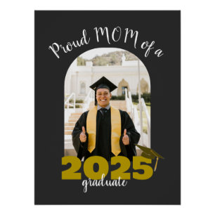 Póster Orgulhosa mãe de uma foto personalizada do formand