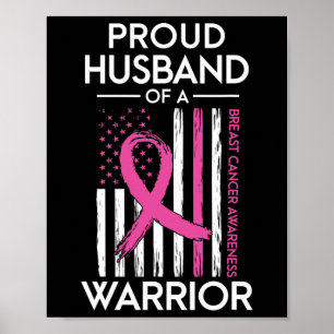 Poster Orgulhosa Marido De Uma Consciência Do Cancer Da M