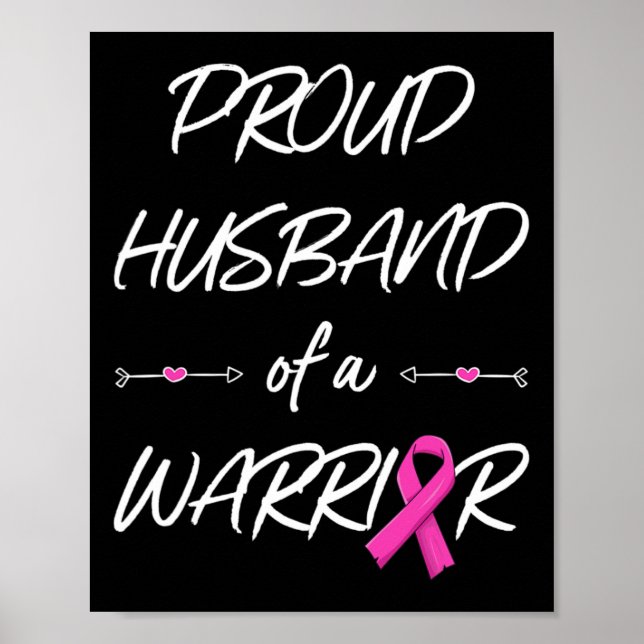 Poster Orgulhosa Marido De Uma Consciência Do Cancer Da M (Frente)
