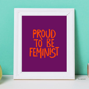 Poster Orgulhosa Por Ser Feminista Orgulho Letra à Mão Ti