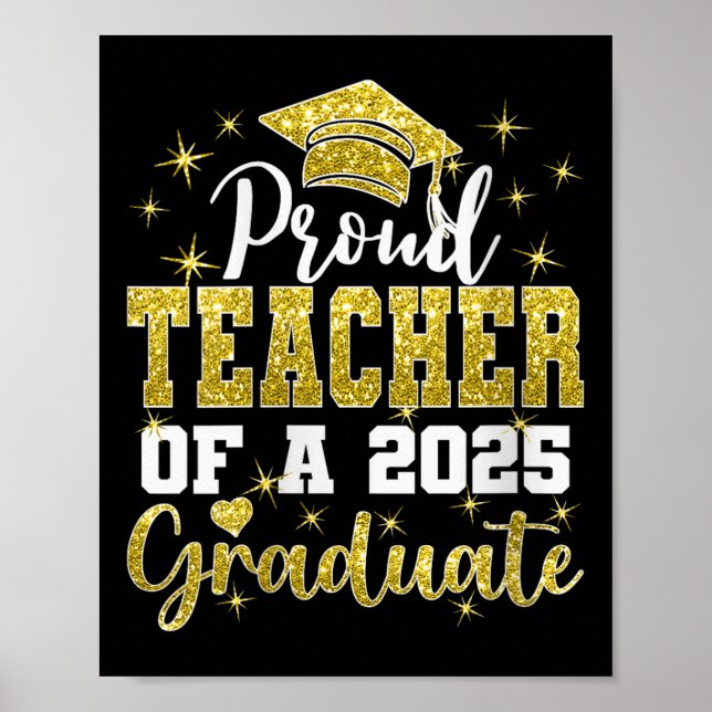 Poster Orgulhosa Professora de Formanda de 2025 Feminina  (Frente)