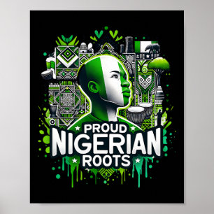 Poster Orgulhosas Raízes Nigerianas Mês da História Negra