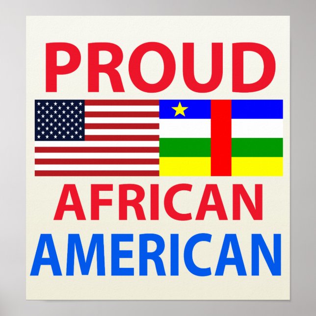 Póster Orgulhoso Americano Africano (Frente)