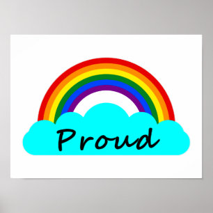 Poster Orgulhoso - Arco-íris LGBT