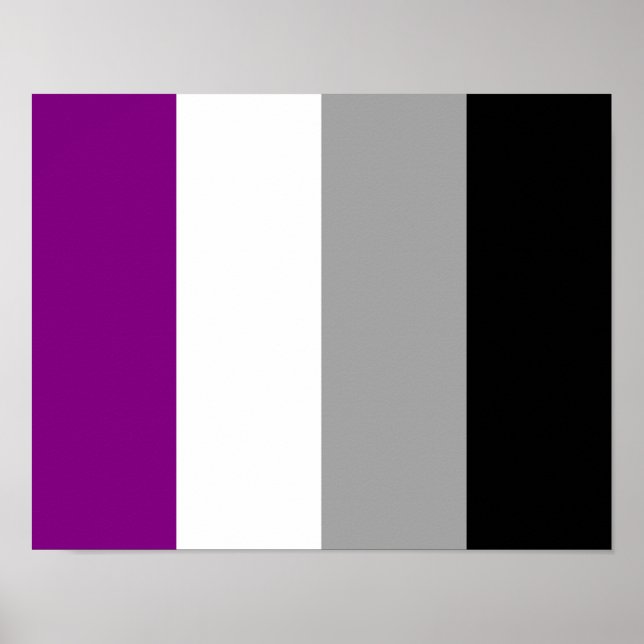 Póster Orgulhoso Asexual (Frente)
