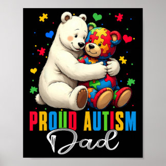 Poster Orgulhoso Autismo Pai Ursa Autismo Atenção tão Aut