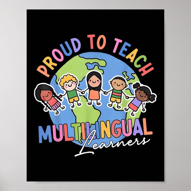 Poster Orgulhoso De Ensinar Aprendizes Multilíngues De Vo (Frente)