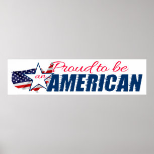 Póster Orgulhoso de ser americano