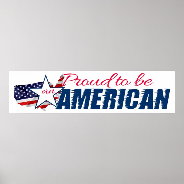 Póster Orgulhoso de ser americano (Frente)