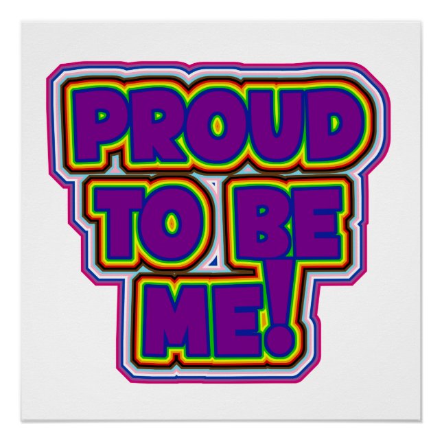 Póster Orgulhoso De Ser Eu! - Orgulho LGBTQ+ (Frente)