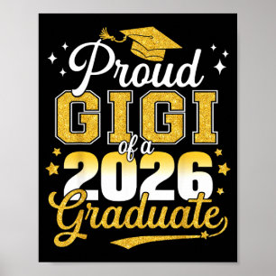 Poster Orgulhoso gigi de um graduado sênior da turma de 2