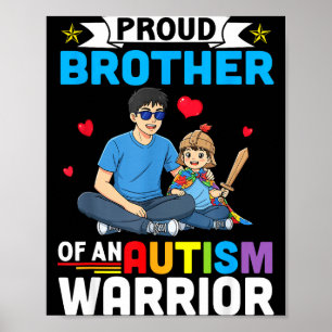 Poster Orgulhoso irmão guerreiro da conscientização do au