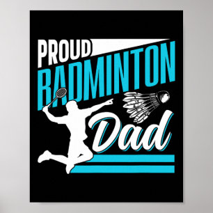 Poster Orgulhoso Jogador do Lover do Pai Badminton Corres