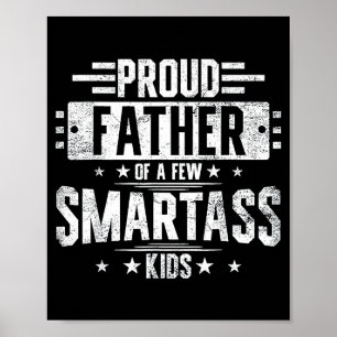 Poster Orgulhoso Pai De Alguns Filhos Inteligentes
