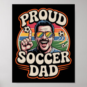 Poster Orgulhoso Pai de Futebol Torcedor Alegre para Pais