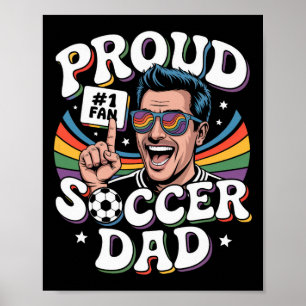 Poster Orgulhoso Pai de Futebol Torcedor Alegre para Pais