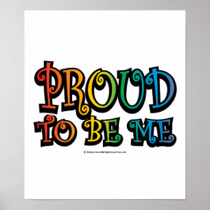 Póster Orgulhoso ser mim LGBT