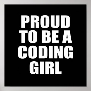 Poster Orgulhoso ser uma MENINA da CODIFICAÇÃO