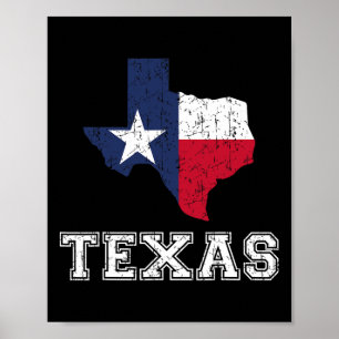 Poster Orgulhoso Texano Patriota Americano Bandeira EUA V