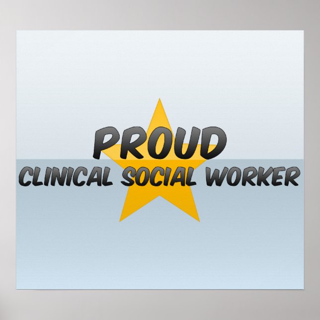 Póster Orgulhoso Trabalhador Clínico Social (Frente)