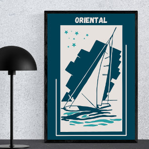 Poster Oriental Carolina do Norte - Vintage Sailing