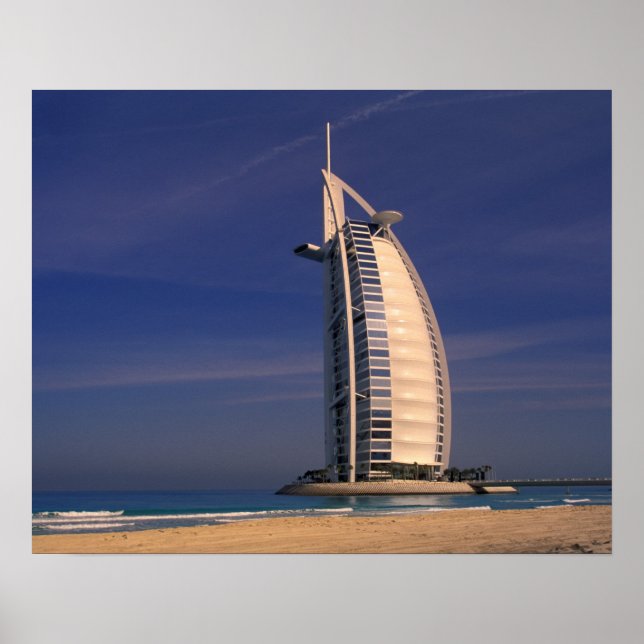 Póster Oriente Médio, Emirados Árabes Unidos, Dubai, Burj (Frente)