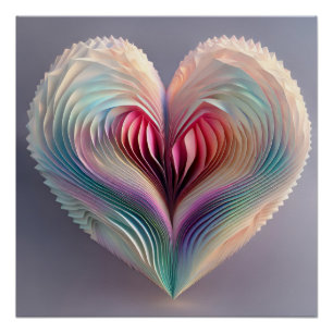 Póster Origami Heart