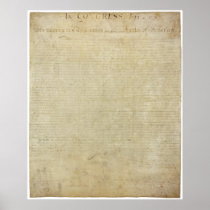 Póster ORIGINAL Declaração de Independência dos Estados U