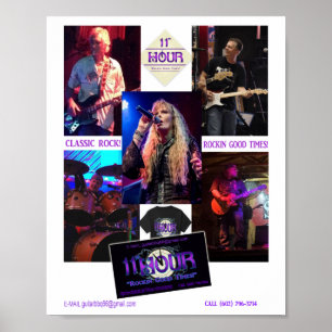 POSTER ORIGINAL DO PROMO DE BANDA CLÁSSICO ROCK HOUR CLSS