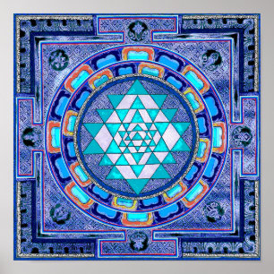 Poster Original do Sri yantra mandala