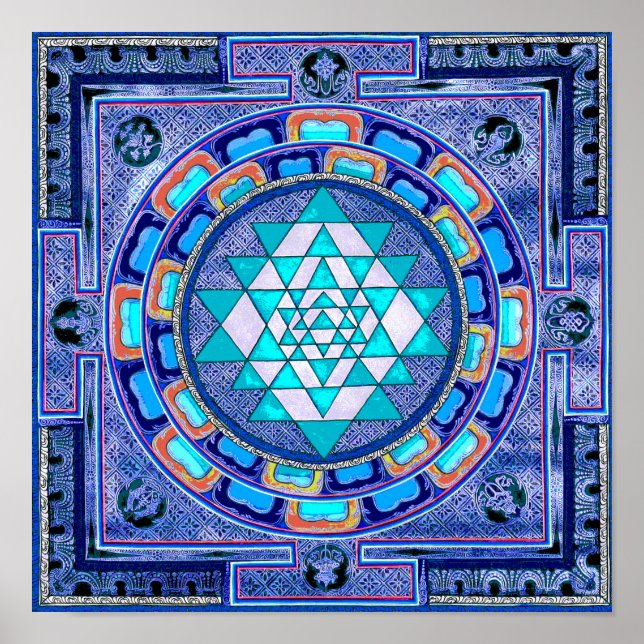 Poster Original do Sri yantra mandala (Frente)