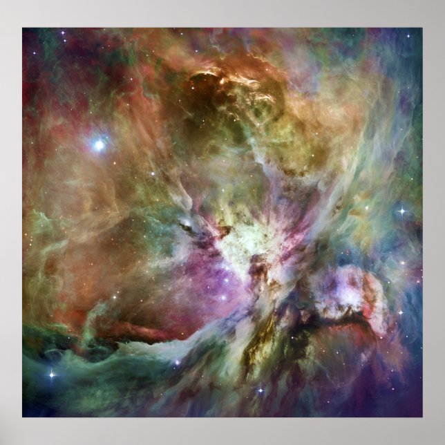 Póster Orion Nebula Composição de Hubble e Spitzer (Frente)