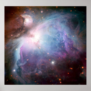 Póster Orion Nebula Roxo Espaço