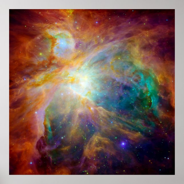 Poster Orion Nebula (Telescópios Hubble & Spitzer) (Frente)