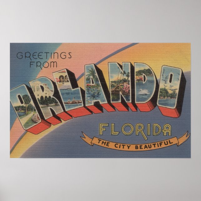 Póster Orlando, Flórida - Grandes Cenas de Letra 2 (Frente)