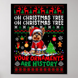 Poster Ornações De Árvores Do Xmas São História, Sweater 