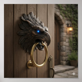 Poster Ornamentado Griffin Faucet - Escultura Mítica Deta