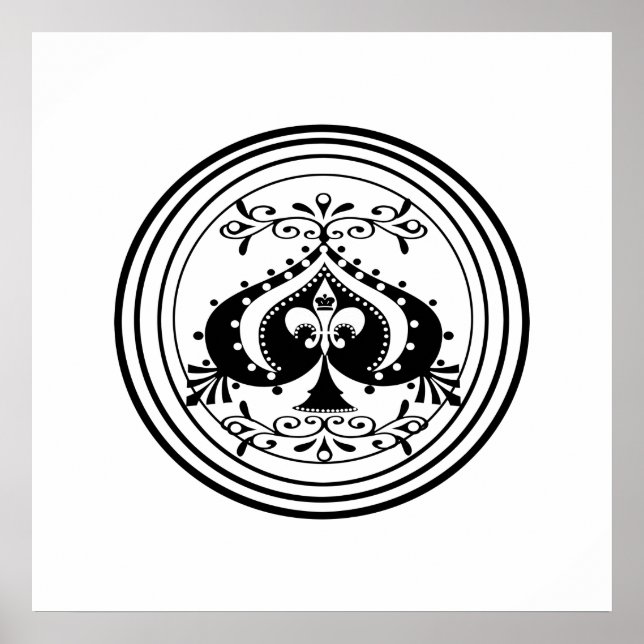 Póster Ornamentado Poker Art (Frente)