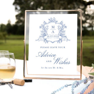 Poster Ornamentado Vitoriano Dosagem Azul Conselhos e Des