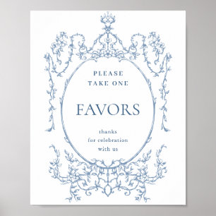 Poster Ornamentado Vitoriano Dusty Favorece Casamento