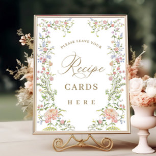 Poster Ornamentado Vitoriano Grace Cartões de Receita Flo